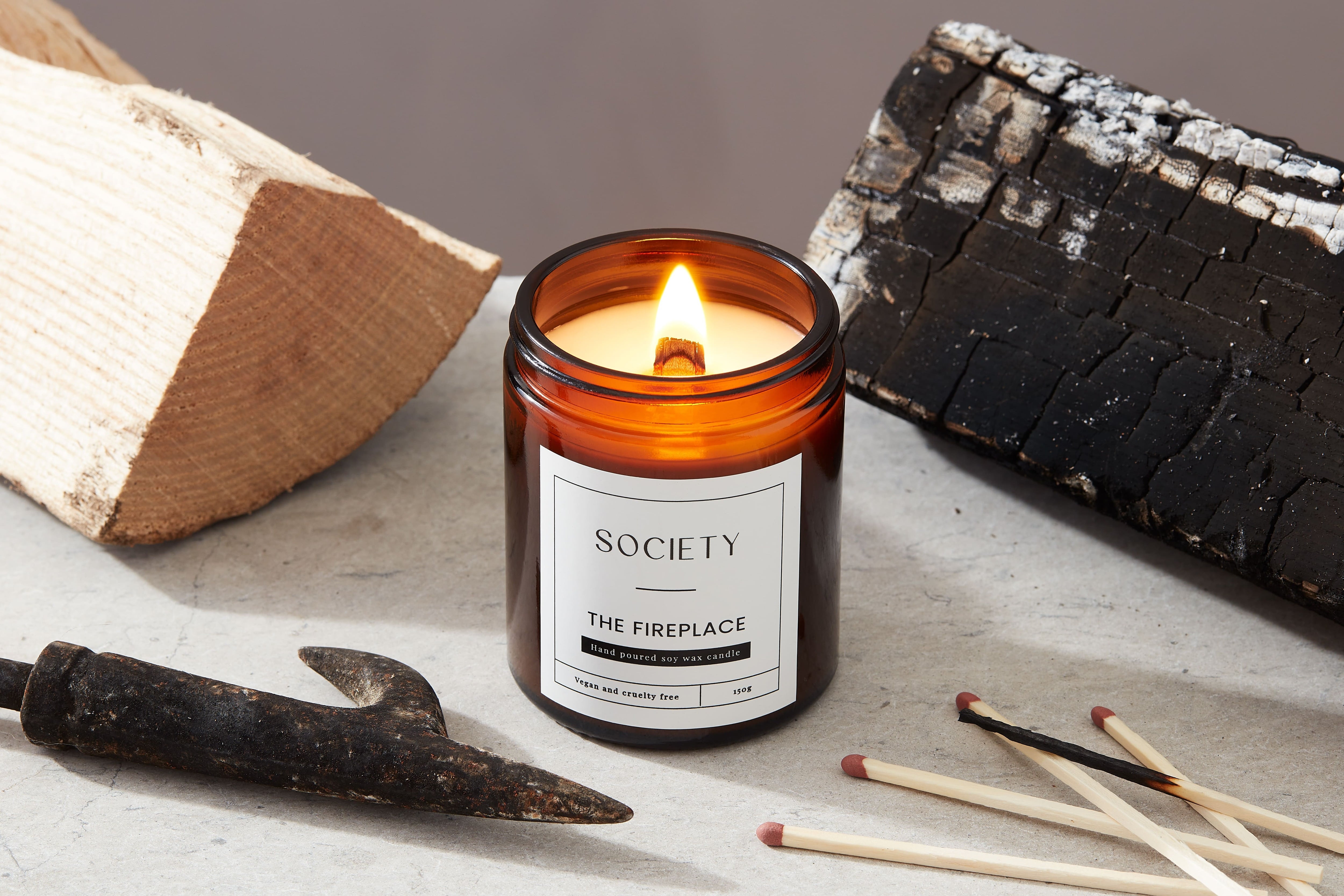 Society Fireplace Candle